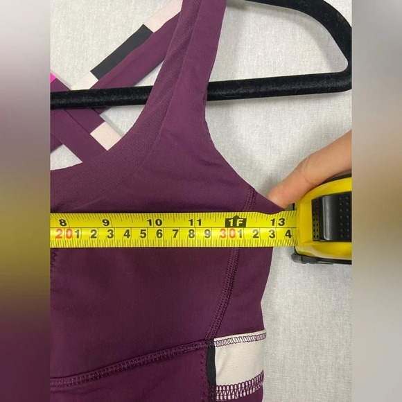 Lululemon Athletica  Stuff Your Bra cross cross Tank Pink Plum - Picture 13 of 13